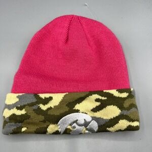 Iowa Hawkeyes Hat Men Pink Camo Gen2 Cuffed Beanie‎ Cap New